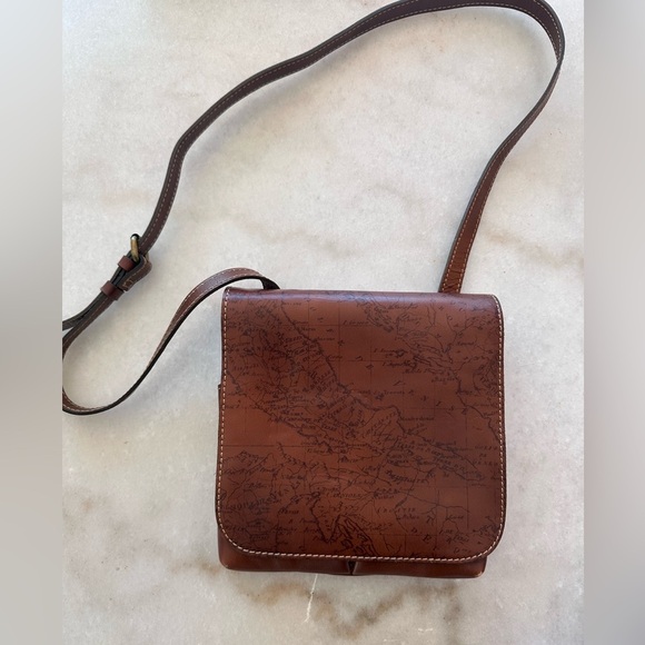 Patricia Nash Leather Signature Map Granada Crossbody Bag - Picture 1 of 5